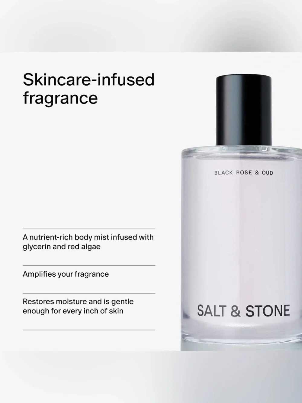 Salt and Stone Black Rose & Oud Unisex Body Mist NIB